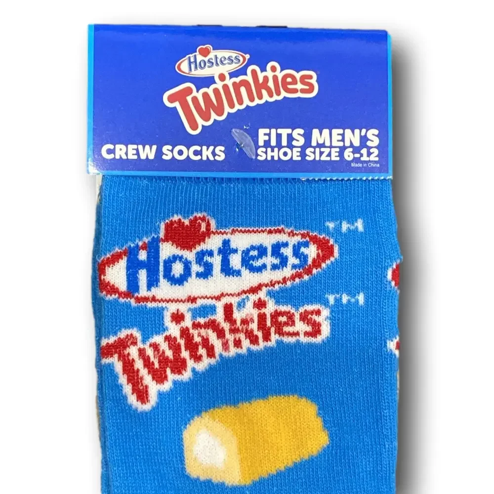 3/$20 Hostess Twinkies Funny Novelty Crew Socks - NWT